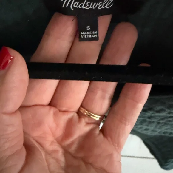 Madewell Light Spun Evert Top Midnight Green Size Small - Picture 9 of 9